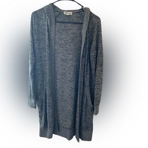 Inspired Hearts Charcoal Hooded Cardigan with Pockets